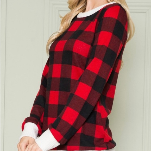 Long sleeve Buffalo plaid top - Picture 7 of 12